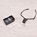 2 LED Head-Light Headband Magnifier Headset Magnifying Glass Loupe with 5x Lens~