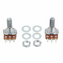 2x B500K Guitar Split Shaft Linear Taper Potentiometer Volume Tone Pot