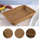Light brown simple fashion hand-woven storage basket rattan food fruit bask