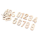 10x 0-9 Arabic Numbers Unfinished Wood Wooden Shape Embellishment DIY Craft