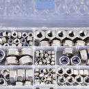 150 x self-locking hexagon nut 6 sizes M4 M5 M6 M8 M10 M12 assortment