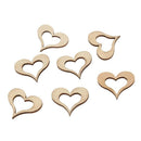 50x Wooden Heart Shaped Slice Discs for DIY Crafts Mini Ornament Wedding De L8Y7
