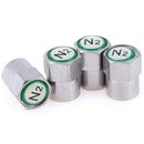 4Pcs Car Auto Chrome Tire Valve Stem Caps N2 Nitrogen Tire Insert Cove.U lcP`3C
