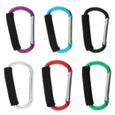 6x Durable Aluminum Carabiner D Ring Snap Hook Keychain Cushion Grip 12mm
