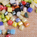 50g 3/8" Mini Vitreous Glass Mosaic Tiles Wall Craft Various Mixed Stained Drops