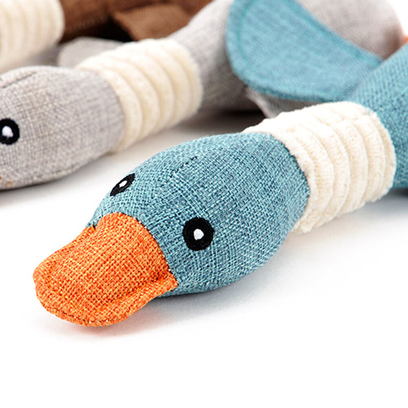 Cute Pet Puppy Chew Squeaker Squeaky Plush Sound Pig Elephant Duck Dog Play To