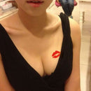 2pcs Sexy lips Tattoo Temporary Body Arm Stickers Black Removable Waterproof 3C