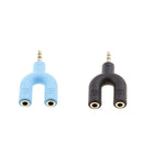 2Pack 3.5mm Stereo Audio Y-Splitter 2 Female to 1 Male Cable Connector Adapter