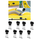 8 PIECES UNIVERSAL BOATING KAYAK HULL DRAIN PLUG BUNG MARINE REPLACEMENT BLACK