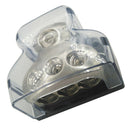 Power Distribution Block, 0 Gauge in 4 Gauge Out 3 Way Outputs Splitter for Car
