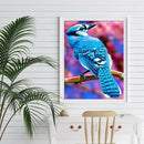 Full Round Drill Diamond Painting DIY Blue Bird Mosaic Rhinestone Picture