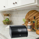 Roll Top Metal Flip-Baked Bread Box Dust-Proof Storage Box Bread Bin Kitche