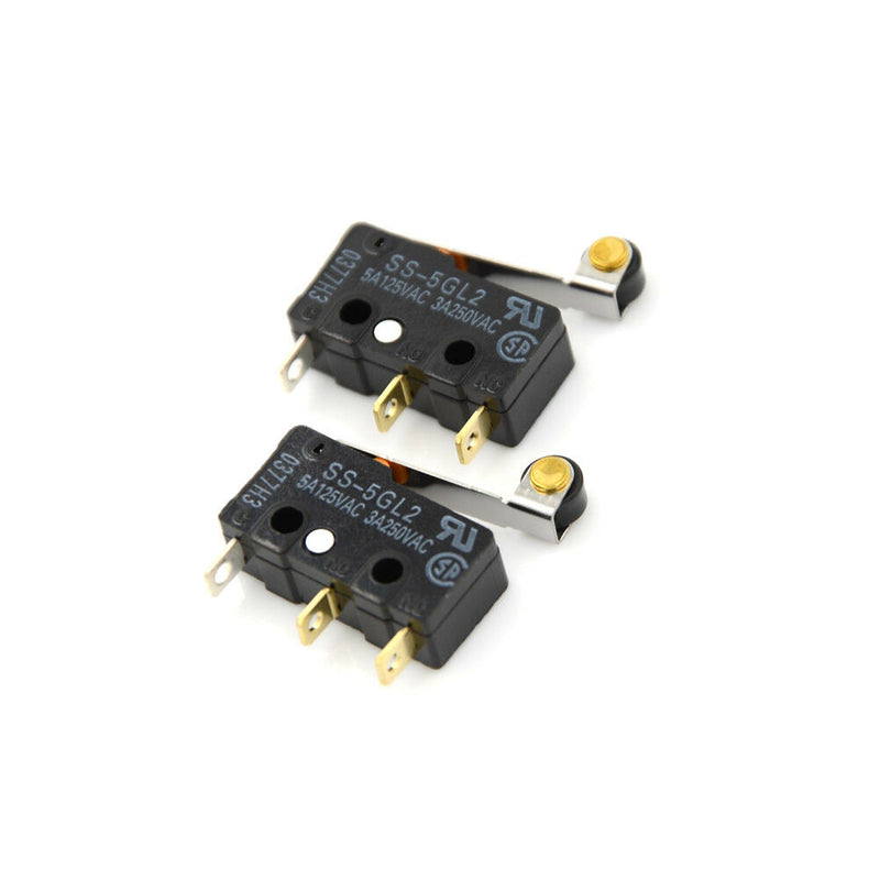 2Pcs SS-5GL2 Hinge Roller Lever SPDT 3Pin Subminiature Basic Limit Swi JfJCA Gw