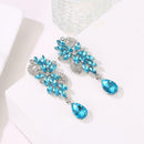 Glossy Rhinestone Dangle Ear Stud Women Glitter Drop Earrings Jewelry Gift