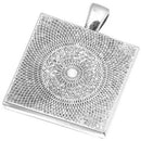48-Pieces 4 Styles Pendant Trays 24Pcs Round & Square & Heart & Teardrop An