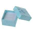 24 Pcs Ring Earring Jewelry Display Gift Box Bowknot Square Case sky blue