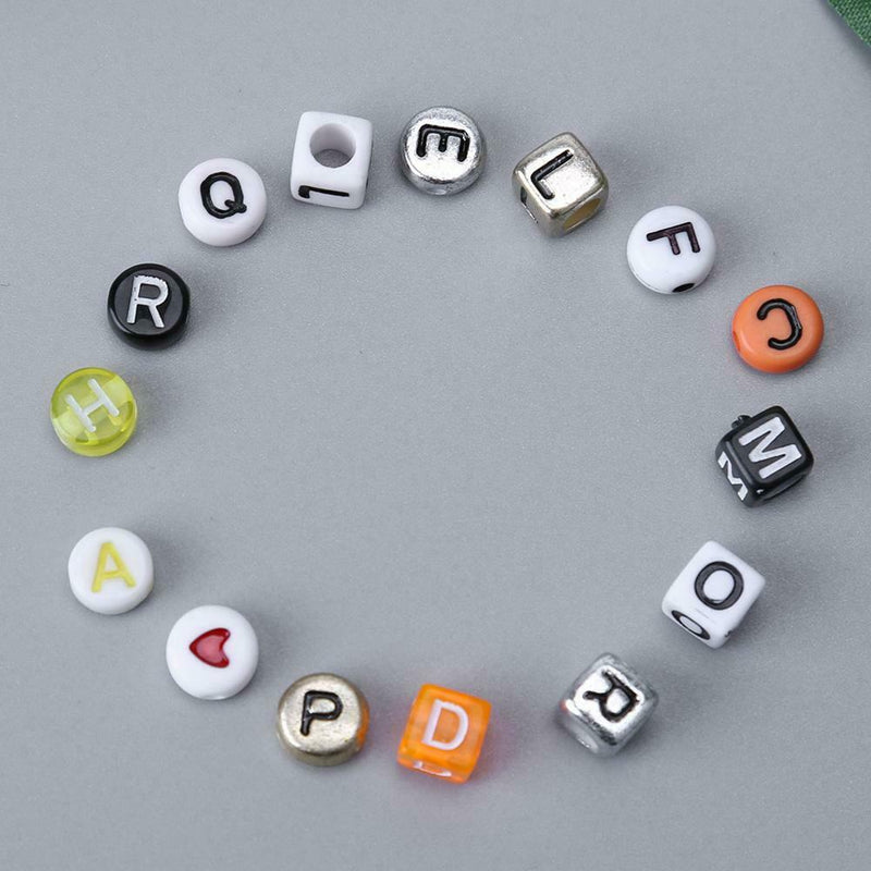 1 Set Acrylic Letters Beads Set Crafts DIY Alphabet Beads For Jewelry
