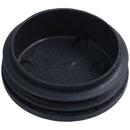Blanking End Round Tube Inserts Cap Cover 50mm Dia Black 12 Pcs
