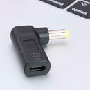 90 Degree USB3.1 USB-C Type-C Female to 5.5x2.5mm DC Male Plug Adapter