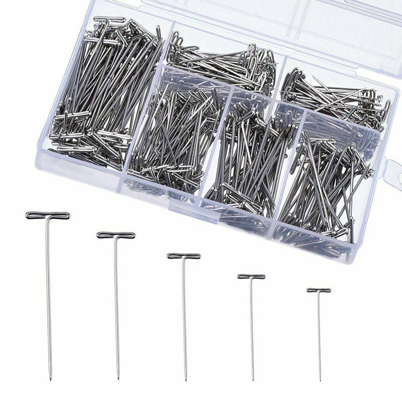 450 Pieces Steel T-Pins Nickel Plated 1 Inch, 1-1/4 Inch, 1-1/2 Inch, 1-3/4 F7M6