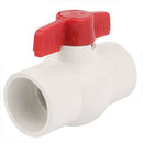50MM/2 inch Slip Ends Water Control PVC Ball Valve White Red S4G2