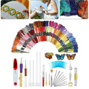 136pcs/Set DIY Embroidery Knitting Punch Needle Pen Magic Sewing Tool Threa C2M7