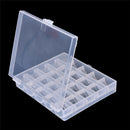 25 Cell Empty Bobbins Spools Box Sewing Machine Case Organizer Storage HS