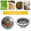 Kitchen Sink Basket Drain Strainer Stainless Steel W5X8