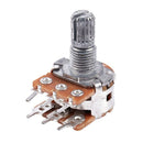 2Pcs B20K 20K Ohm 8mm Shaft PCB Mounted Linear Dual Potentiometer N1L2