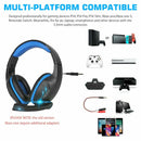 LED Gaming Wired Headphone 3.5mm Over-Ear Earphone Stereo Bass Headset W/ Mic bs