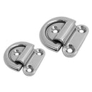 Small + Large Folding Pad Eye Lashing D Ring Tie Down Anchor Point Marine