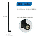 6DBi RP-SMA 2.4GHz 5GHZ High Gain WiFi Router Antenna for Wireless IP Camer