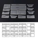 13pcs Leather Sewing Tool Clear Acrylic Wallet Purse Stencil Template Crafts