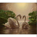 DIY Paint By Number 16"*20" Kit Romantic Double Lover Swan Painting On Canvas