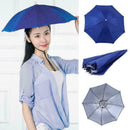 Foldable Sun Rain Umbrella Hat Headwear Cap Head For Fishing-Hiking-Camping X9K9