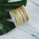 45m/lot 0.8mm Rainbow Tassel Cord DIY Bracelet Necklace Line Waxed Thread M&E