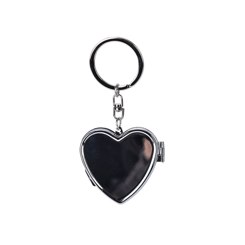 Metal Heart Travel Pill Box Medicine Container Case Storage Holder Keychain A Gw