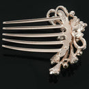 Rhinestones Pearls Bridal Wedding Party Hair Comb Headdress Clip Pin Decor,