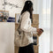 Casual Canvas Shoulder Bags Women Newspaper Print Zipper Crossbody Bags