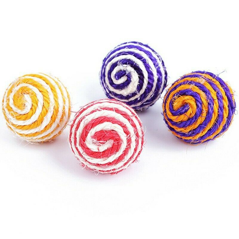1 x Pet Dog Cat Rope Ball Kitten Teaser Chew Rattling Cute Playing Toys Sis
