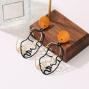 Creative Face Dangle Ear Stud Women Fashion Casual Drop Earrings Jewelry