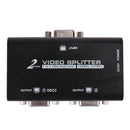 1pc 1 to 2 250MHz HD VGA UHD Signal Splitter Video Duplicator Amplifier