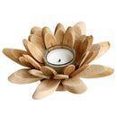 Wooden Tea Light Lotus Shape Candle Holders for Rustic Wedding Party