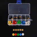 25Pcs Tactile Push Button Switch Momentary Tact & Cap 12X12X7.3Mm Kit Arduino Gn