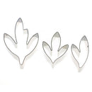 Fondant Cake Decoration Stainless Steel Tools Peony Flower Leaves Cutters Set 3C