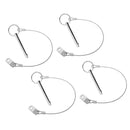4pcs 5/16" Quick Release Pin Lanyard for Boat Sailing Bimini Top Deck Hinge