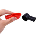2pcs Car Battery Black Red Negative Positive Terminal Covers Cap Protector