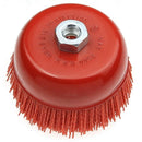 1 Piece 115 x M14 Cup Abrasive Brush Wheel P80 Pile Polymer-Abrasive 4.5 In