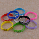 100pcs 12mm Silicone JESUS LOVES YOU Bracelets Rubber Wristbands Bangle