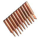10pcs/Set 900M-T Soldering Tip Pure Copper Electric Iron Head Series Solder Tool
